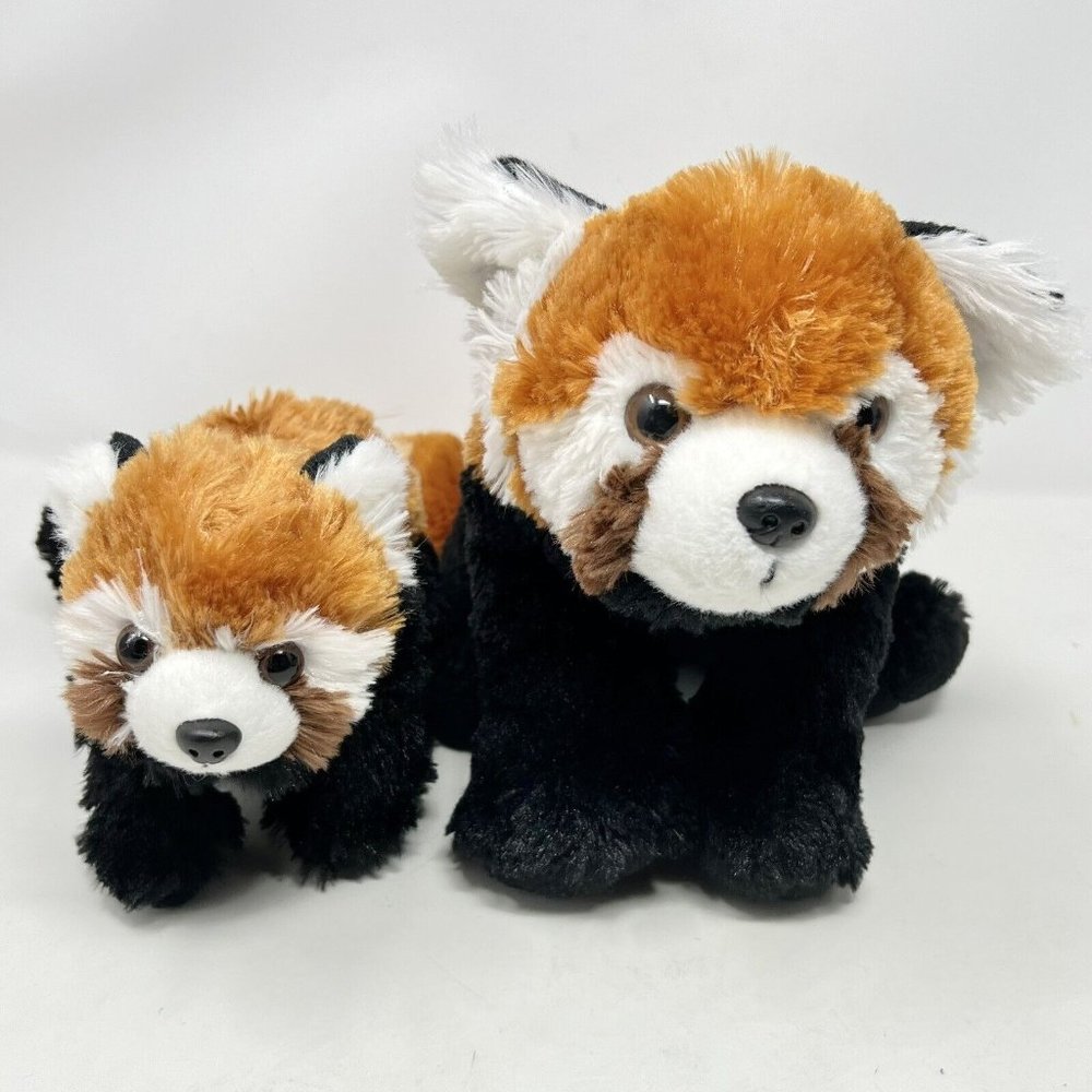Wild Republic Red Panda Plush Stuffed Animal Plush Toy Set of 2 - 9" & 12"
